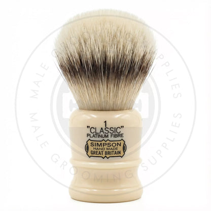 Simpsons Classic 1 faux ivory synthetic travel shaving brush