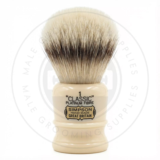 Simpsons Classic 1 faux ivory synthetic travel shaving brush