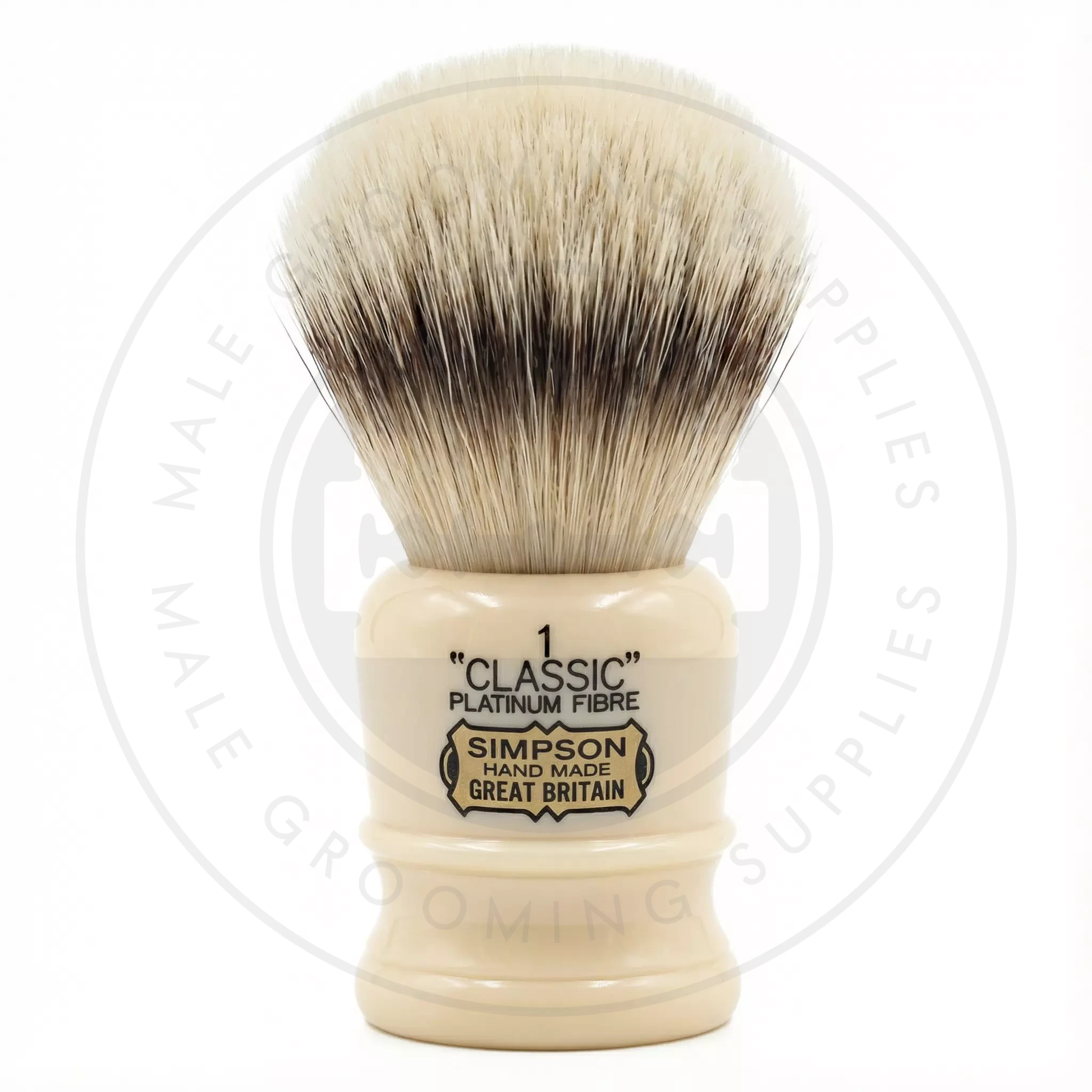 Simpsons Classic 1 faux ivory synthetic travel shaving brush