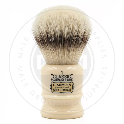 Simpsons Classic 1 faux ivory synthetic travel shaving brush