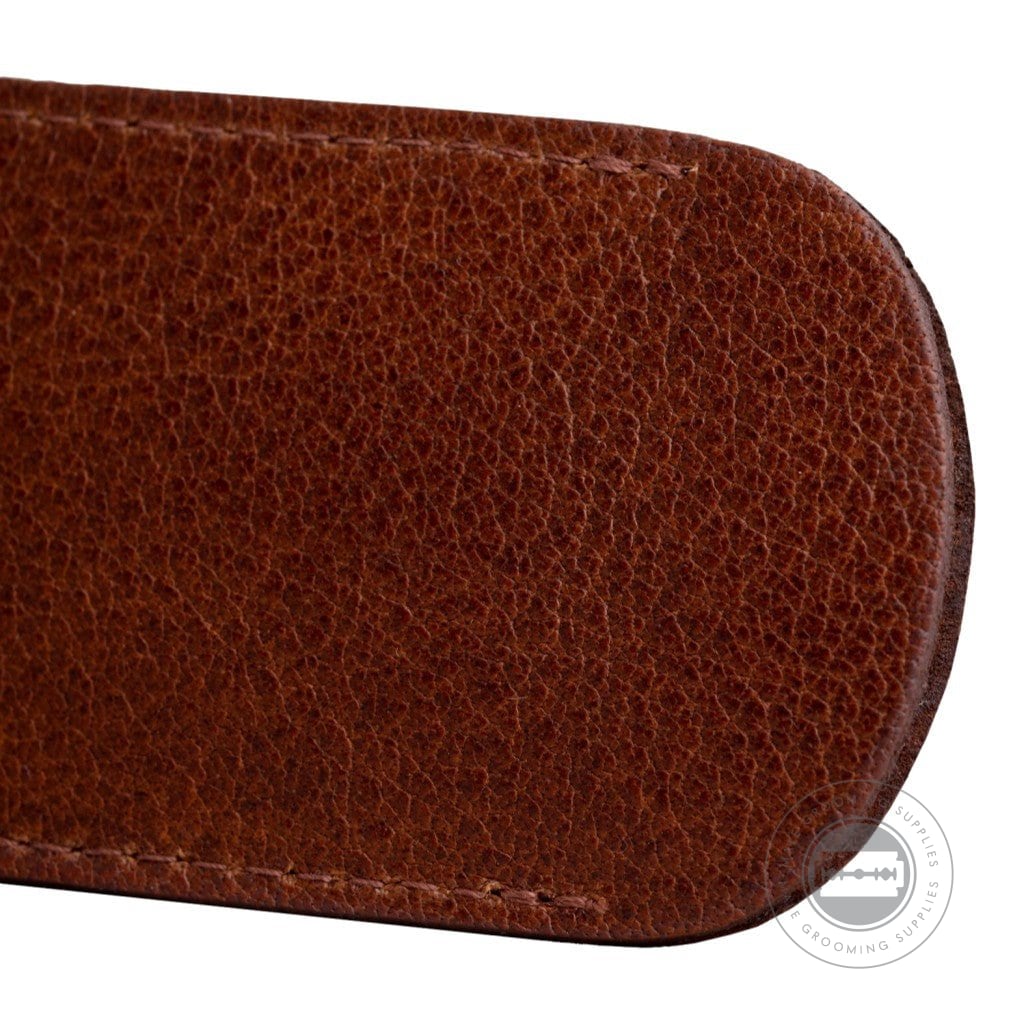 Box Razor Brown G&F Timor Brown Leather Straight Razor Case – Male Grooming Supplies
