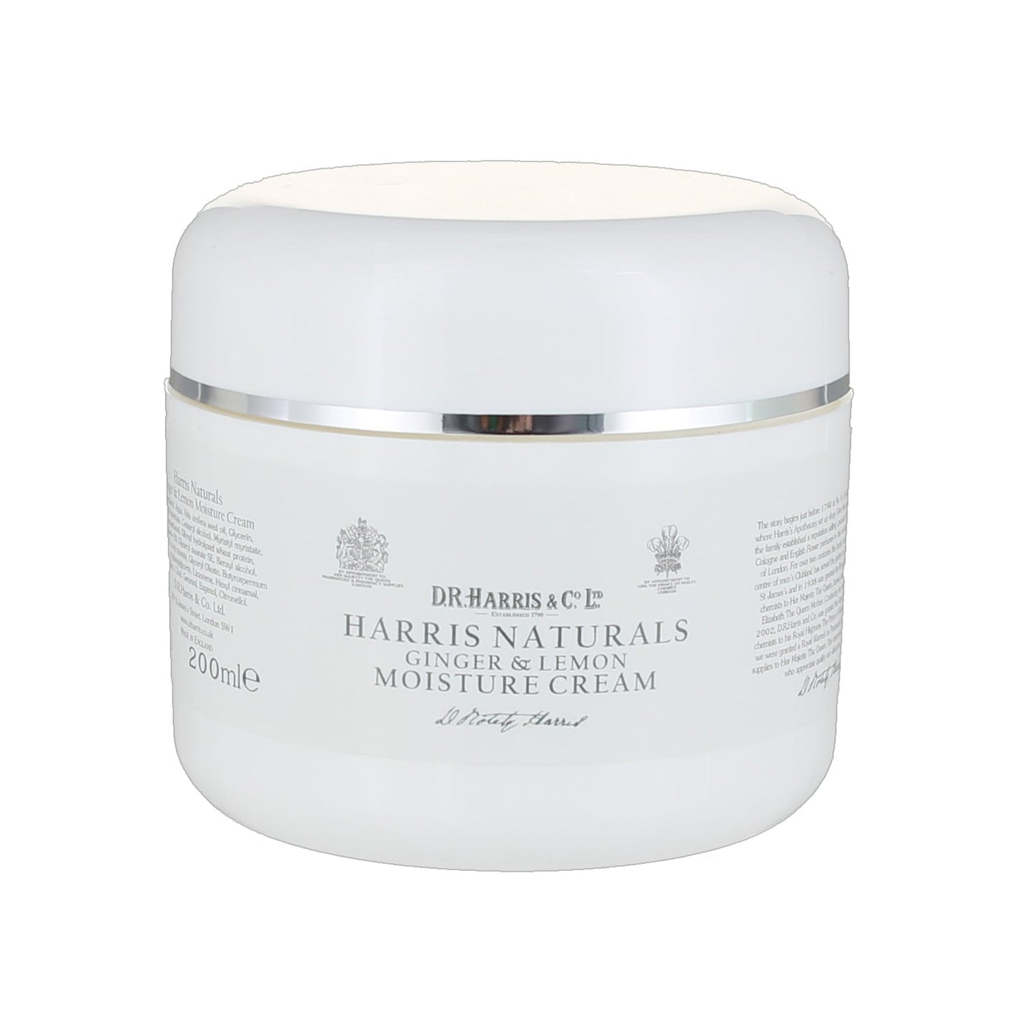 D.R. Harris Naturals Ginger & Lemon Moisture Cream - 200ml