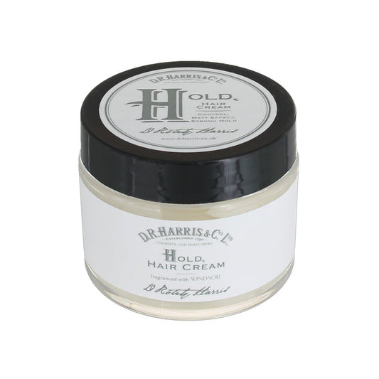 Jar of Dr. Harris & Co Hold Hair Cream on a white background