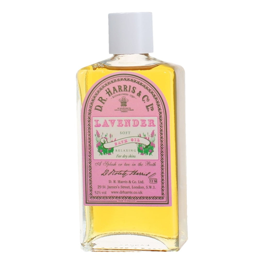 D.R. Harris Lavender Bath Oil 100ml – Relaxing Lavender Scent And Moisturising Formula.