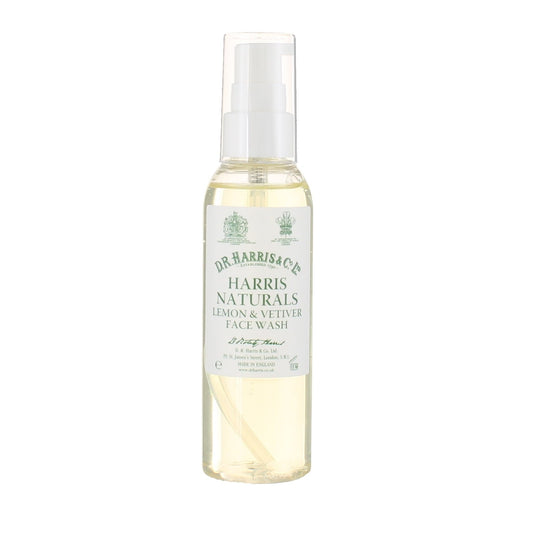 D.R. Harris Naturals Lemon and Vetiver Face Wash 100ml Bottle