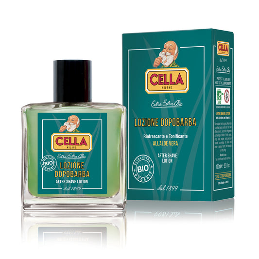 Cella Organic Aftershave Lotion 100ml With Aloe Vera And Fruity Floral Scent