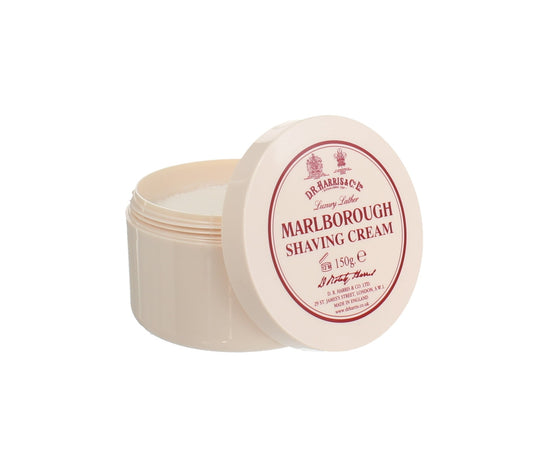 D.R. Harris Marlborough Shaving Cream container on a white background