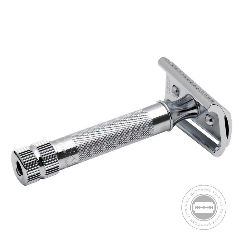 Slanted Safety Razor Merkur 37C Slant Bar Safety Razor – Male Grooming Supplies