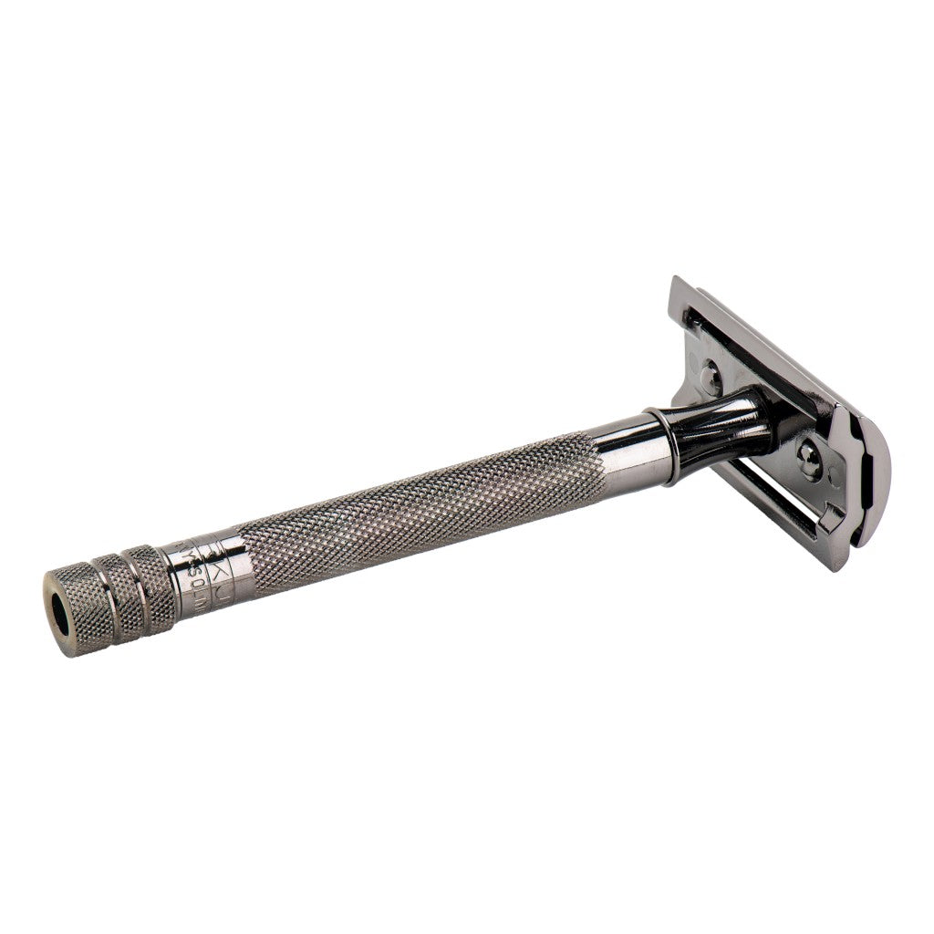 Merkur 23C Metallic Grey Safety Razor - Back