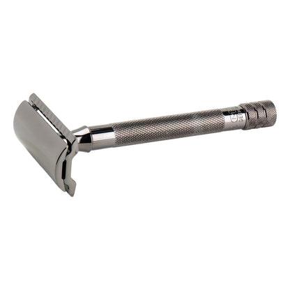 Merkur 23C Metallic Grey Safety Razor - Side