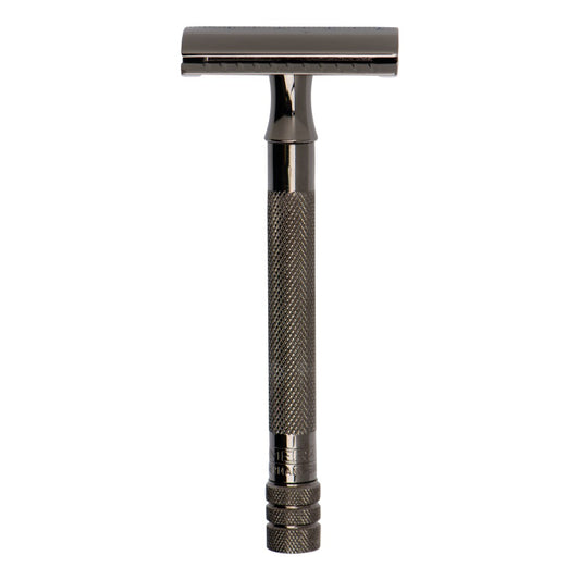 Merkur 23C Metallic Grey Safety Razor - Front