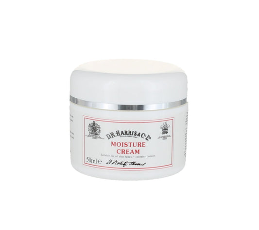 Jar of D.R. Harris Moisture Cream 50ml on a white background