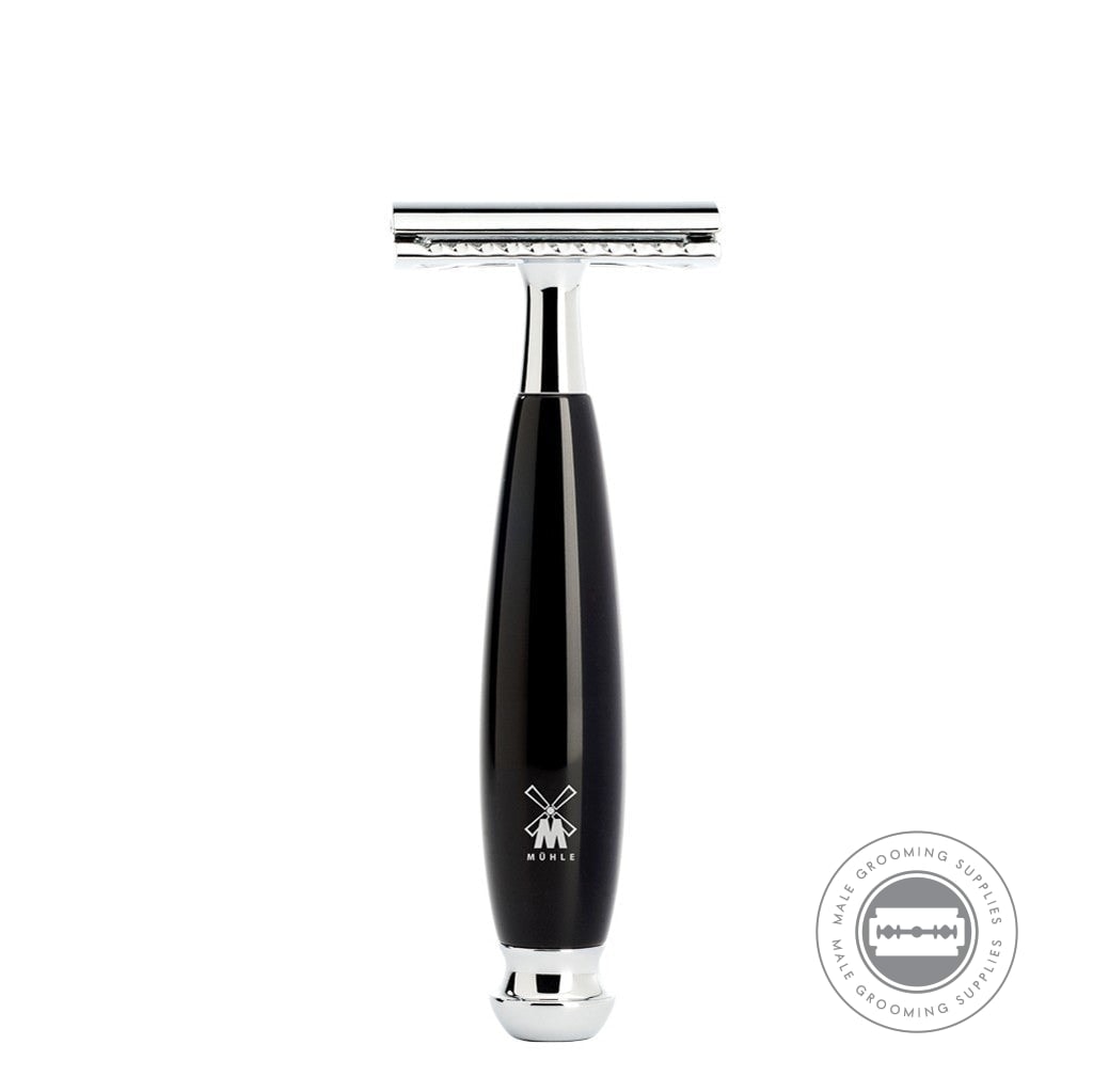 Mle Razor MÜHLE VIVO Black Resin Closed Comb Safety Razor – Male Grooming Supplies
