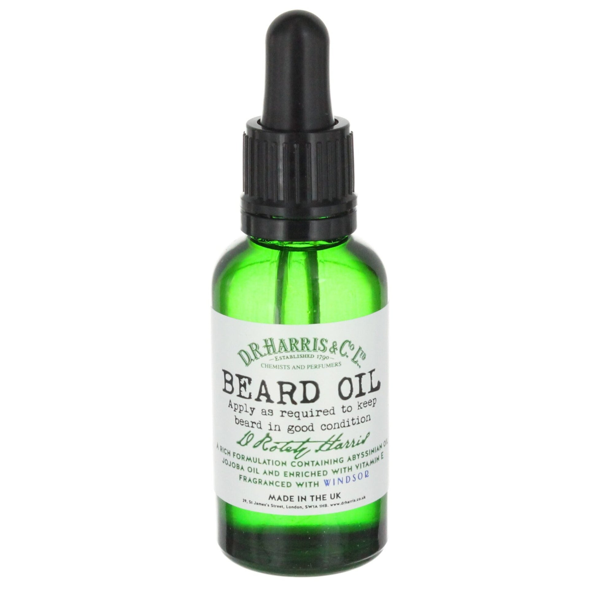 D.R. Harris Beard Oil 30ml With Jojoba And Vitamin E For Nourished Beard And Skin