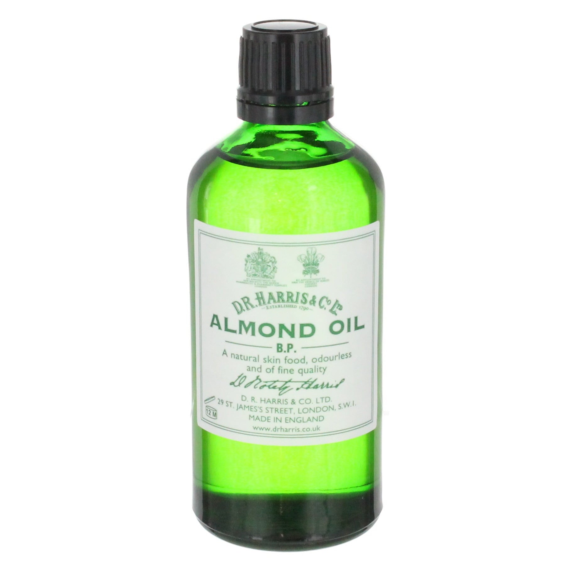 D.R. Harris Almond Oil 100ml – Pure Sweet Almond Oil For Skin, Hair, And Beard Care.