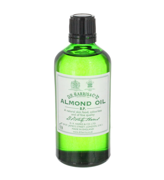D.R. Harris Almond Oil 100ml – Pure Sweet Almond Oil For Skin, Hair, And Beard Care.