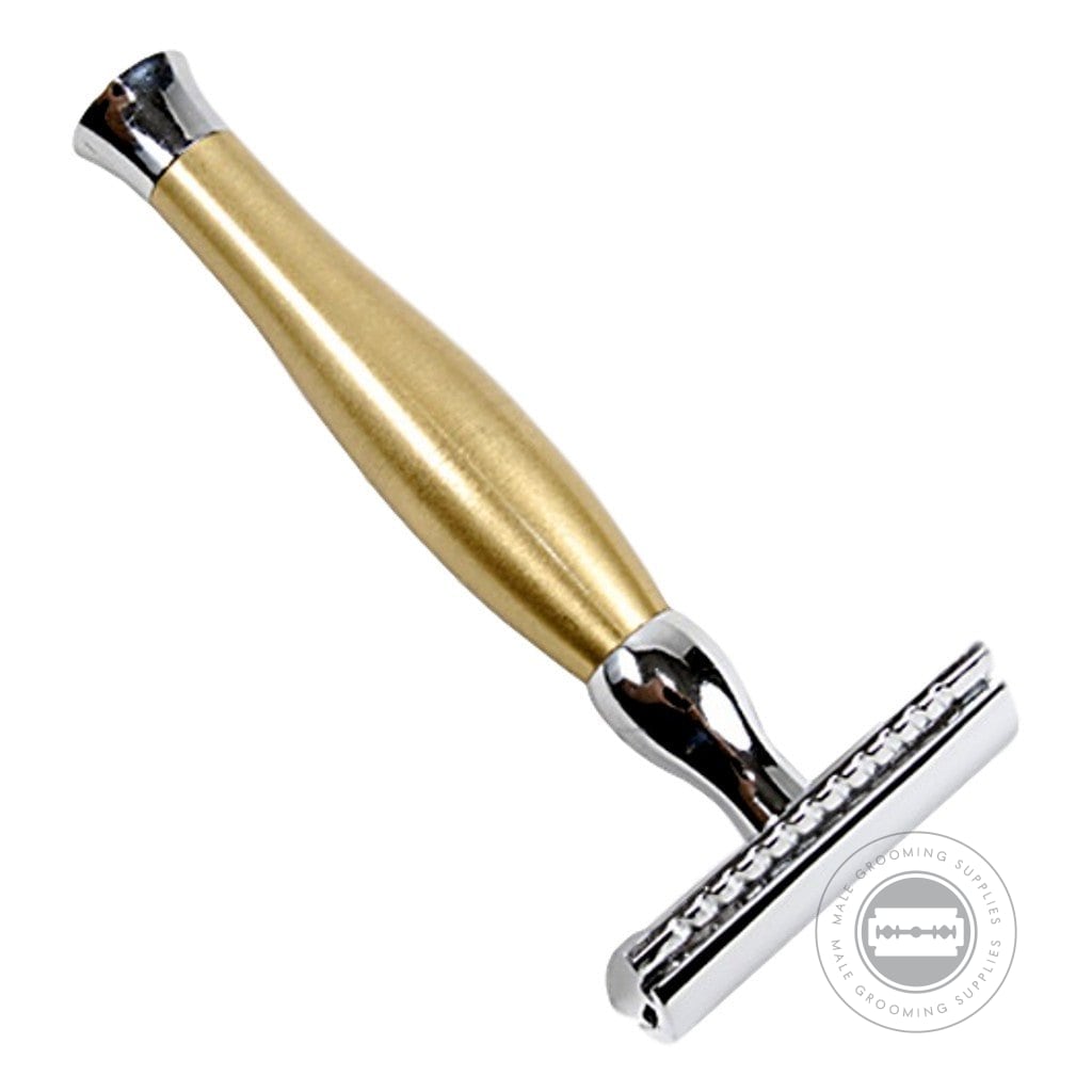 Mle Razor Parker 48R Gold Tone Double Edge Safety Razor – Male Grooming Supplies