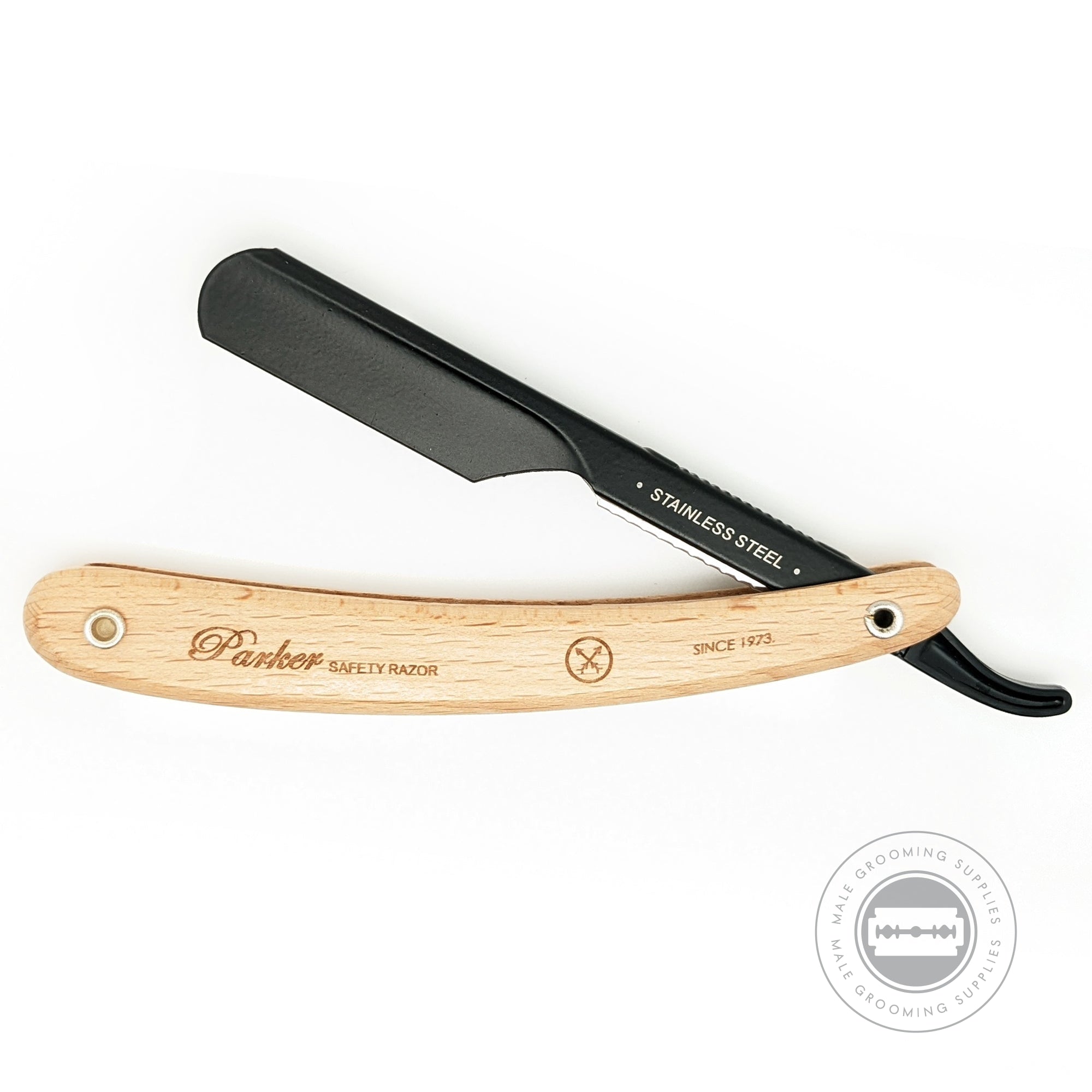 Parker PTPBA Pine Wood & Stainless Steel Razor – Male Grooming Supplies
