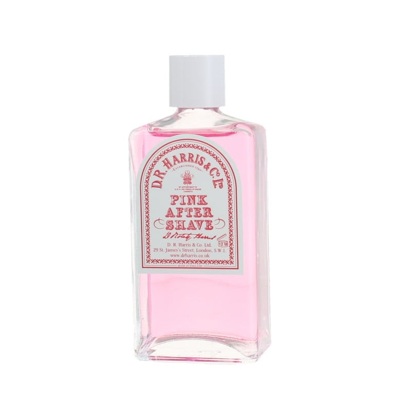 D.R. Harris Pink Aftershave 100 ml glass bottle with subtle rose water fragrance
