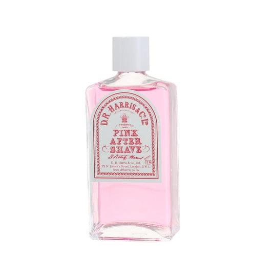 D.R. Harris Pink Aftershave 100 ml glass bottle with subtle rose water fragrance