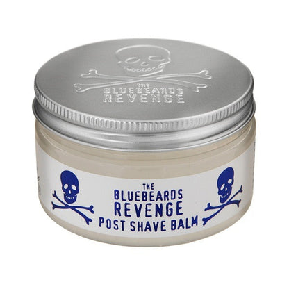 The Bluebeards Revenge Post-Shave Balm 100ml jar, featuring a sleek aluminum lid and iconic branding for luxury post-shave care.