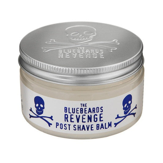 The Bluebeards Revenge Post-Shave Balm 100ml jar, featuring a sleek aluminum lid and iconic branding for luxury post-shave care.