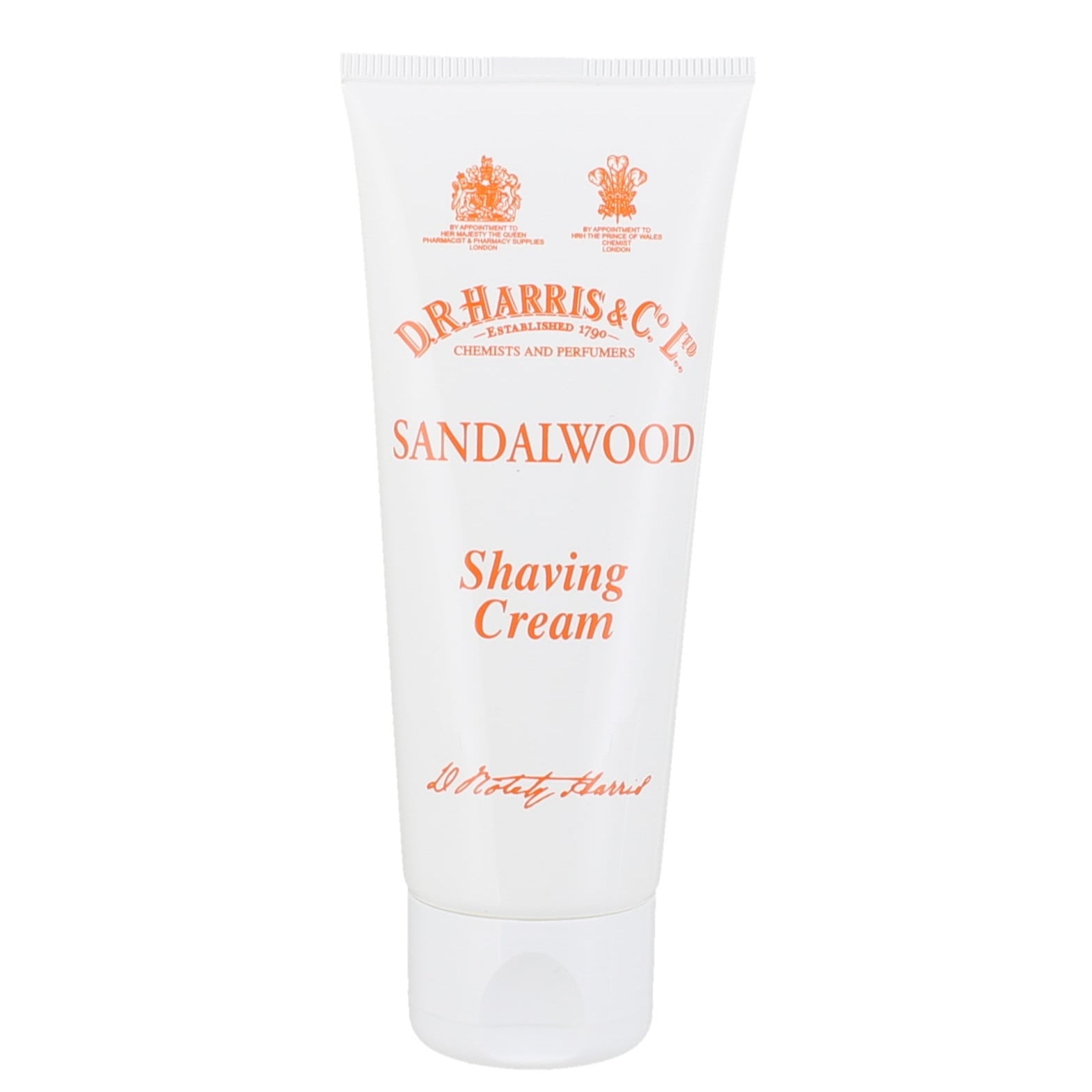 D.R. Harris Sandalwood Shaving Cream Tube 75g For Rich Lather And Smooth Shave