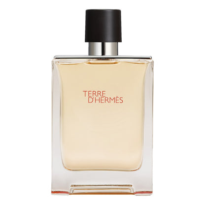 Perfume bottle labeled 'Terre d'Hermes' on a white background