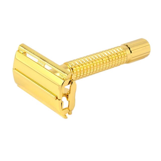 Solid Gold Razor Timor Shiny Gold Butterfly Safety Razor 1323 – Male Grooming Supplies