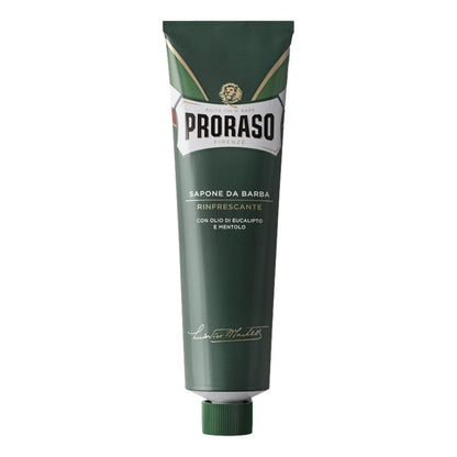 Proraso Green Shaving Cream Tube 150ml with eucalyptus oil and menthol for wet shaving