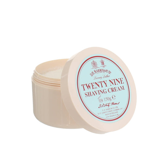 D.R. Harris Twenty Nine Shaving Cream Bowl – Rose Geranium, Cinnamon, And Clove Fragrance.