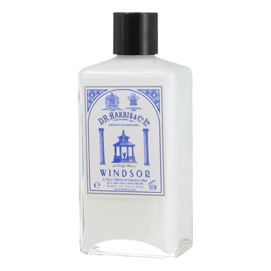 D.R. Harris Windsor Aftershave Milk Alcohol-Free Post-Shave Balm - 100ml Glass Bottle