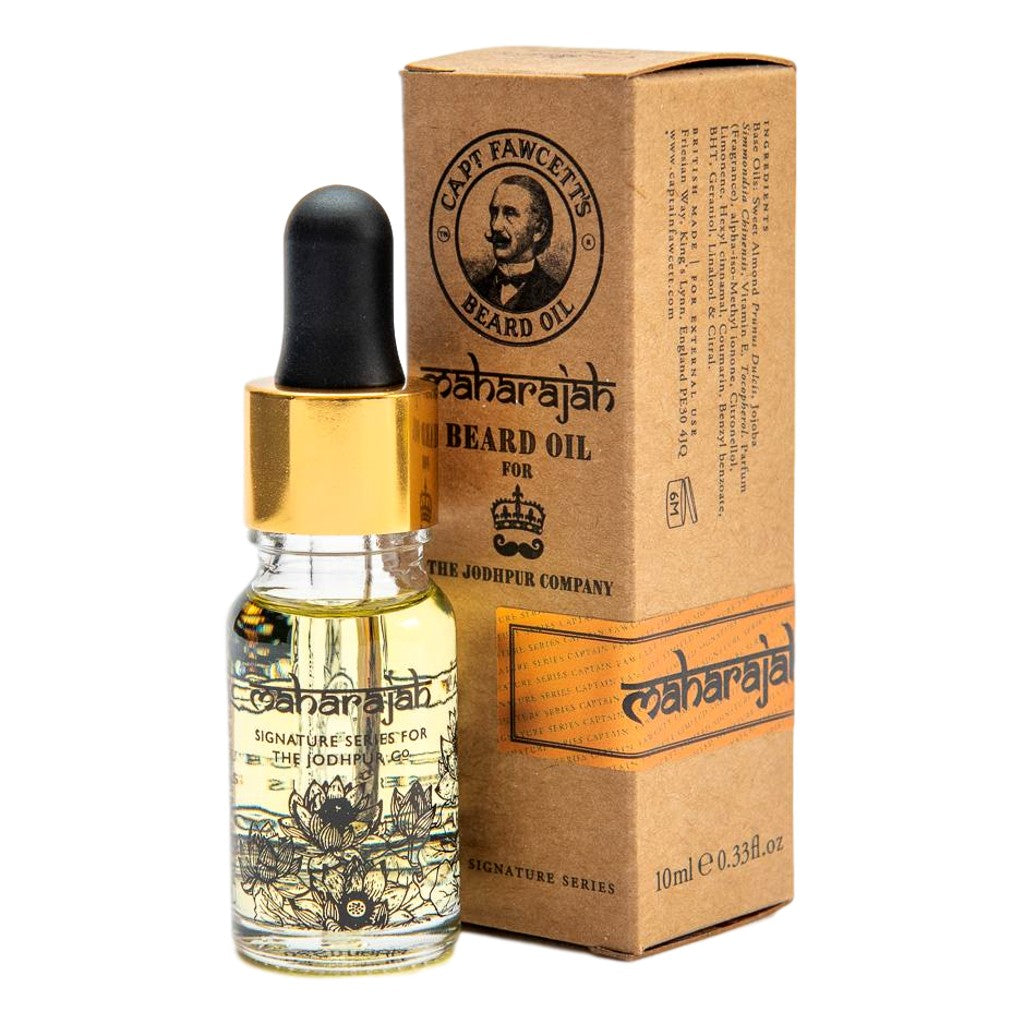 Captain Fawcett Maharajah Beard Oil 10ml With Exotic Rose And Spice Scent